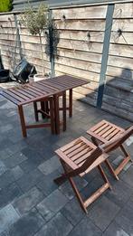 Tuintafel en stoelen - terras set, Tuin en Terras, Zo goed als nieuw, Tuinset, Hout, Eettafel