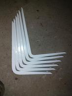 6x Witte Metalen L-Beugels, Ophalen, Gebruikt, IJzer, Overige typen