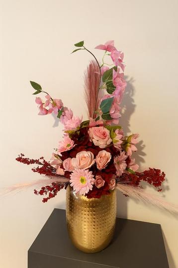 Luxe Kunstboeket (65-80cm) met/zonder vaas beschikbaar voor biedingen