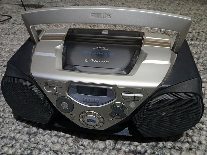 Philips AZ1538 Radio CD Speler, Audio, Tv en Foto, Radio's, Gebruikt, Radio, Met cd-speler, Ophalen of Verzenden