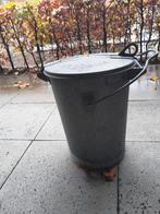 Zinken vuilnisbak, 40 liter of meer, Ophalen of Verzenden, Minder dan 50 cm