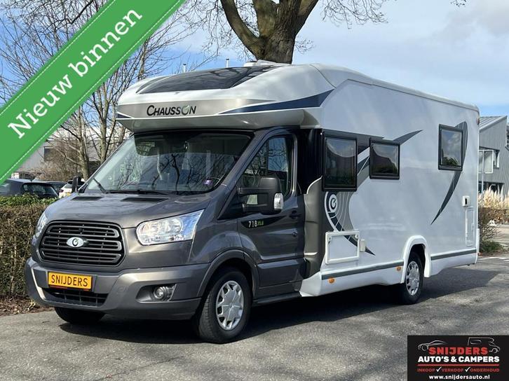 Chausson 718 XLB Limited 2 x airco Queens en Hefbed, Caravans en Kamperen, Campers, Bedrijf, tot en met 4, Half-integraal, Chausson