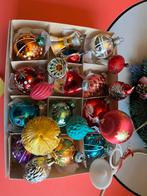 Vintage set 1 kerstballen, Diversen, Kerst, Ophalen of Verzenden, Gebruikt