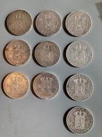 10 zilveren rijksdaalders Willem II & III, Postzegels en Munten, Munten | Nederland, Setje, Zilver, 2½ gulden, Koning Willem II