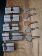 5 cilindersloten Mauer skg 2*, Doe-het-zelf en Verbouw, Hang- en Sluitwerk, Ophalen of Verzenden, Zo goed als nieuw, Rvs, Slot