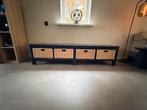 Zwarte Tv-kast met 4 manden, Huis en Inrichting, Kasten | Televisiemeubels, Ophalen, Overige materialen, Gebruikt, 150 tot 200 cm