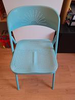 Opklapbare stoel - Lichtblauw, Huis en Inrichting, Stoelen, Ophalen, Gebruikt, Blauw, Metaal