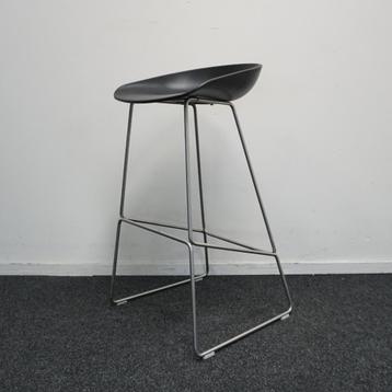 HAY About a Stool AAS38 barkrukken | Zwart | RVS onderstel beschikbaar voor biedingen