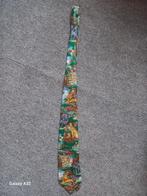 stropdas fantasy Afrika dieren, Ophalen of Verzenden, Zo goed als nieuw, Groen, Met patroon