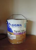 Sigma Tigron Aqua Satin nieuw 2 1/2 liter licht grijs, Doe-het-zelf en Verbouw, Nieuw, Verf, Grijs, Ophalen of Verzenden