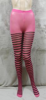 Gestreepte Panty in het zwart met roze maat M en XL (013), Kleding | Dames, Nieuw, Nicolle_Lingerie, Ophalen of Verzenden, Panty
