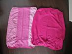2 hoezen verschoningskussen roze, Gebruikt, Meisje, Overige typen, Ophalen of Verzenden