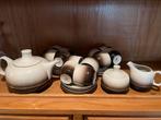 Retro Koffieservies - Wit met Bruine Rand, Huis en Inrichting, Keuken | Servies, Ophalen, Gebruikt, Overige stijlen, Porselein