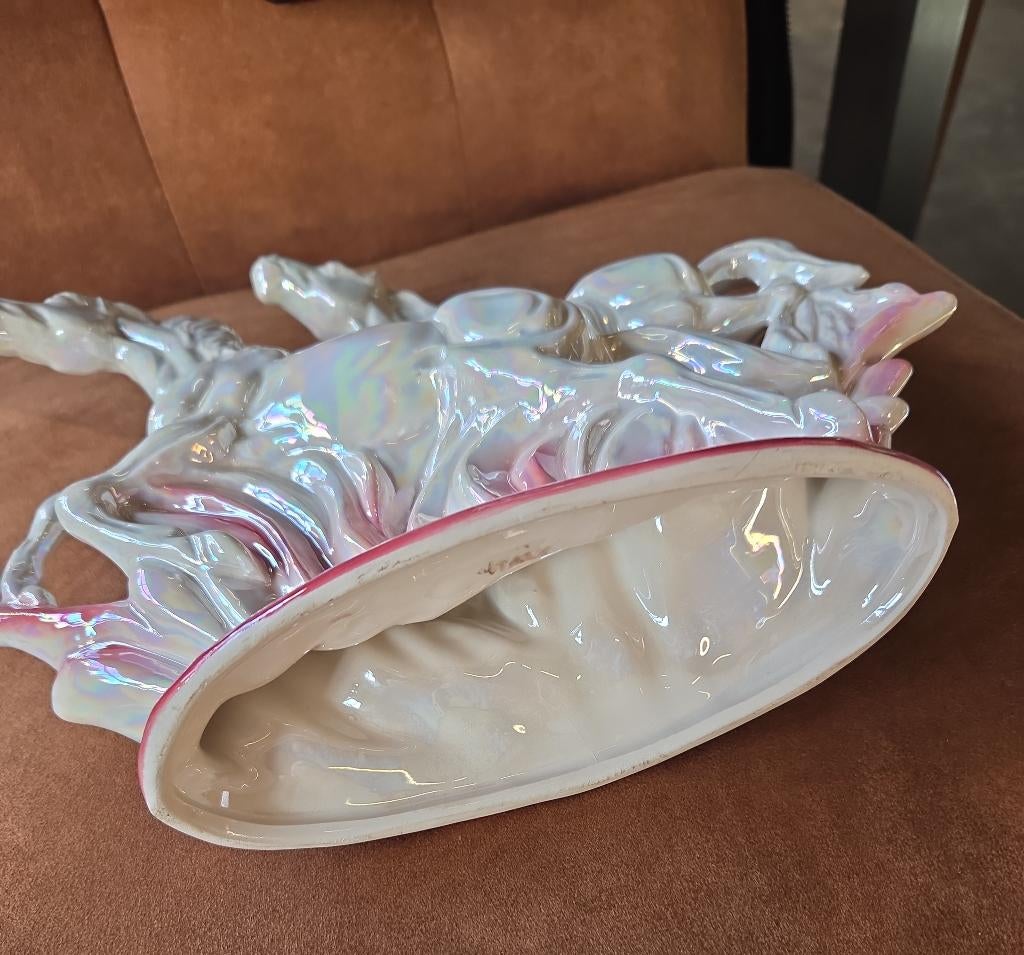 Vintage beeld Porseleinen paarden italy, Antiek en Kunst, Antiek | Porselein, Ophalen of Verzenden