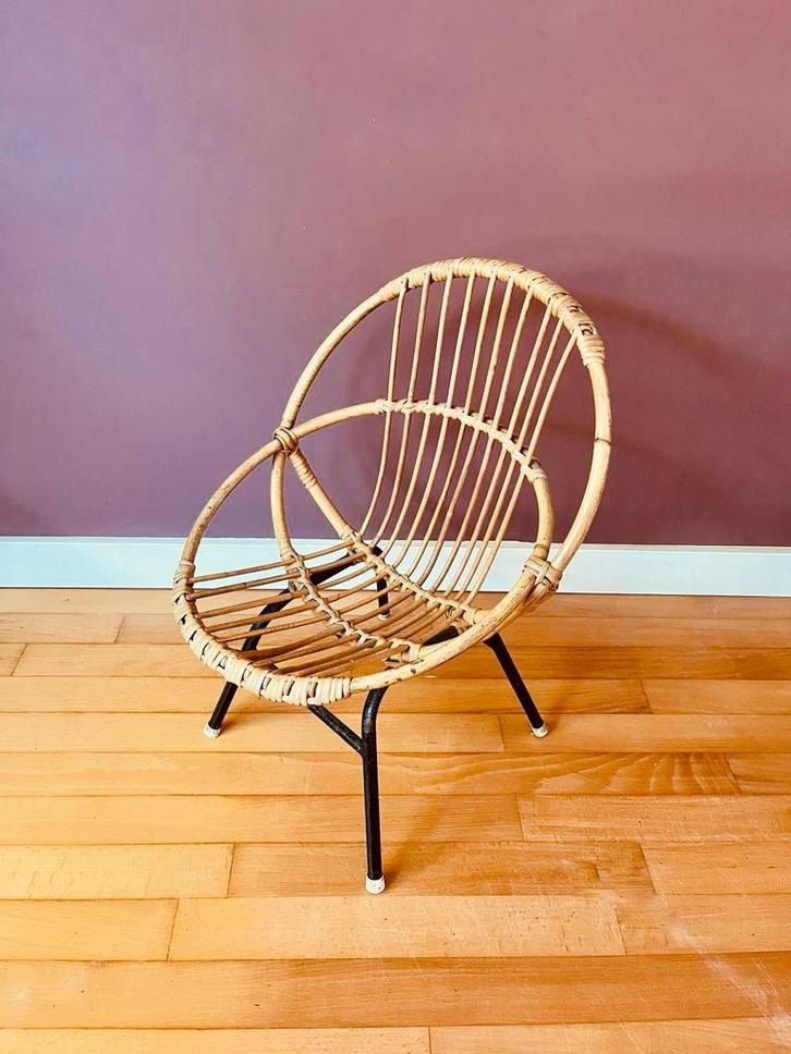 ROHE ROTAN KINDERSTOEL, Antiek en Kunst, Antiek | Meubels | Stoelen en Banken, Ophalen of Verzenden