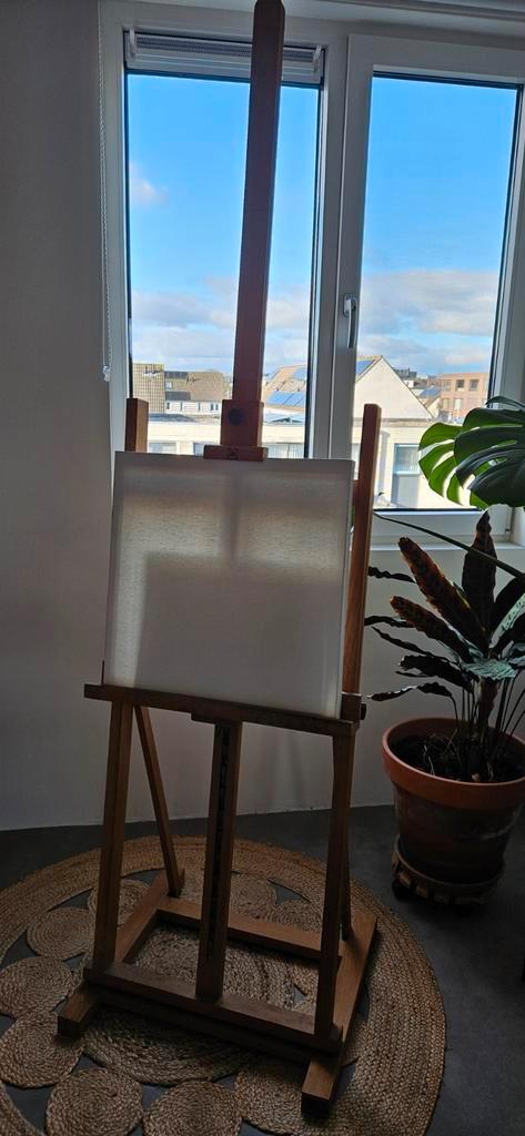 Houten Schildersezel met Canvas, Hobby en Vrije tijd, Schilderen, Ophalen