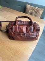 Mooie leren tas in cognac kleur, merk Manfield, Ophalen of Verzenden, Zo goed als nieuw, Bruin, Handtas