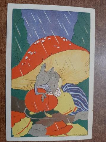 ill. Lies van Willes Muisjes, reclamekaart Bijloos, jaren 30 beschikbaar voor biedingen