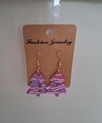 Roze kerstboom oorbelletjes van het merk Fashion Jewelry, Overige materialen, Hangers, Nieuw, Ophalen of Verzenden