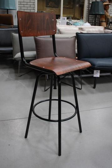 3 x barstoel barkruk Susy metaal hout old school draaibaar beschikbaar voor biedingen