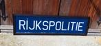 Stoere plexi plaat in houten lijst, rijkspolitie🚔, Reclamebord, Gebruikt, ., Ophalen of Verzenden