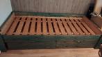 Houten een pers bed izgst, Ophalen, 90 cm, Eenpersoons, Wit