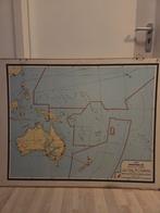 Vintage Landkaart Australie & Nieuw-Zeeland - R. Bos, Ophalen