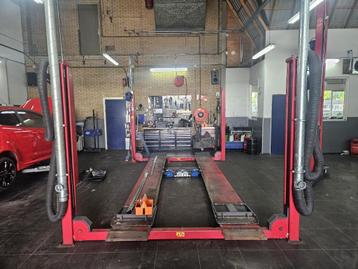 Hefbrug 4-koloms AGM 4000 KG (APK Brug) lage oprijhoogte beschikbaar voor biedingen