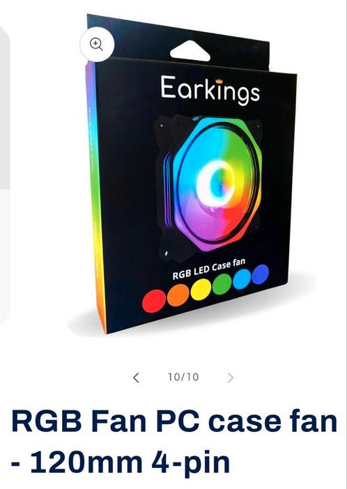 3x Earkings 120 mm fans, Computers en Software, Computerkoelers, Zo goed als nieuw, Luchtkoeling, Ophalen of Verzenden