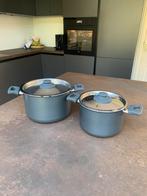 Kookpan set (klein & groot), Huis en Inrichting, Ophalen, Zo goed als nieuw, Rvs, Kookpan of Snelkookpan