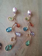 Lange oorstekers met druppelvormige zirkonia stenen, Sieraden, Tassen en Uiterlijk, Oorbellen, Overige materialen, Nieuw, Ophalen of Verzenden