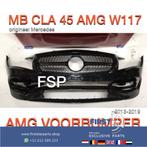 W117 CLA 45 AMG Facelift Voorbumper + diamond gril zwart ori, Auto-onderdelen, Gebruikt, Voor, Mercedes-Benz, Ophalen of Verzenden