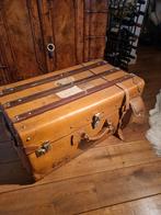 Zeldzame leren scheepskoffer scheepskist jaren 30, Antiek en Kunst, Ophalen