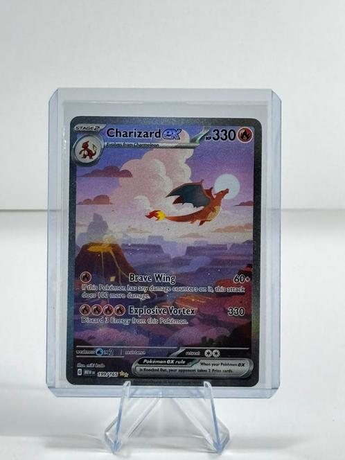 Charizard EX – 199/165 – Scarlet & Violet 151 SIR, Hobby en Vrije tijd, Verzamelkaartspellen | Pokémon, Zo goed als nieuw, Losse kaart