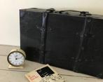 Antieke zwarte Franse houten koffer handgemaakt, Antiek en Kunst, Antiek | Woonaccessoires, Ophalen of Verzenden