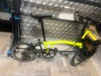Brompton black edition lime green — met tas, Fietsen en Brommers, Brompton, 16 tot 18 inch, Versnellingen, Ophalen of Verzenden