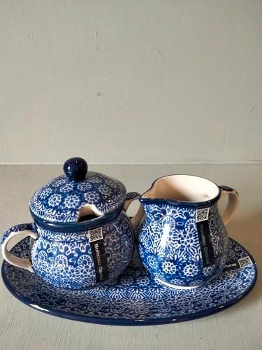 Roomstel melkkan suikerpot schaaltje Bunzlau Castle, Huis en Inrichting, Keuken | Servies, Nieuw, Overige typen, Overige stijlen