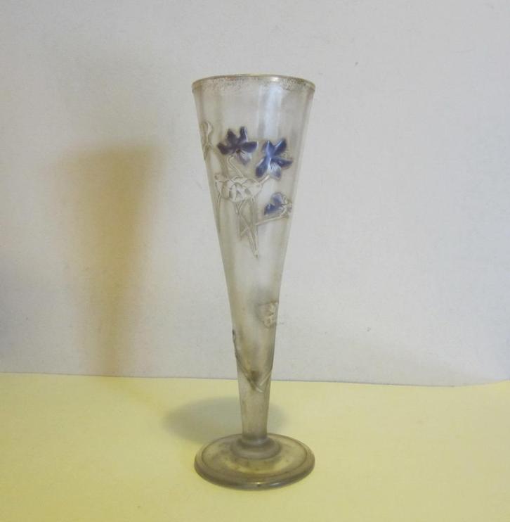 Antieke art nouveau Montjoye, Legras vaas, ca 1910, Antiek en Kunst, Antiek | Glas en Kristal, Verzenden