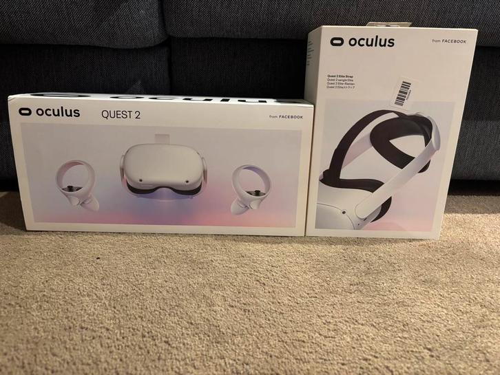 Oculus Quest 2 + Extra, Spelcomputers en Games, Virtual Reality, Zo goed als nieuw, Overige platformen, VR-bril, Ophalen of Verzenden