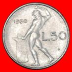 Ⰶ VULCAN (1990-1995): ITALY 50 LIRAS 1990R UNCOMMON! UNC!, Verzenden, Italië, Losse munt