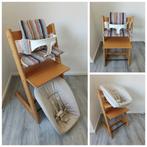 Stokke Tripp Trapp naturel met babyset,kussenset,newbornset, Ophalen of Verzenden, Zo goed als nieuw, Stokke Tripp Trapp, Stoelverkleiner