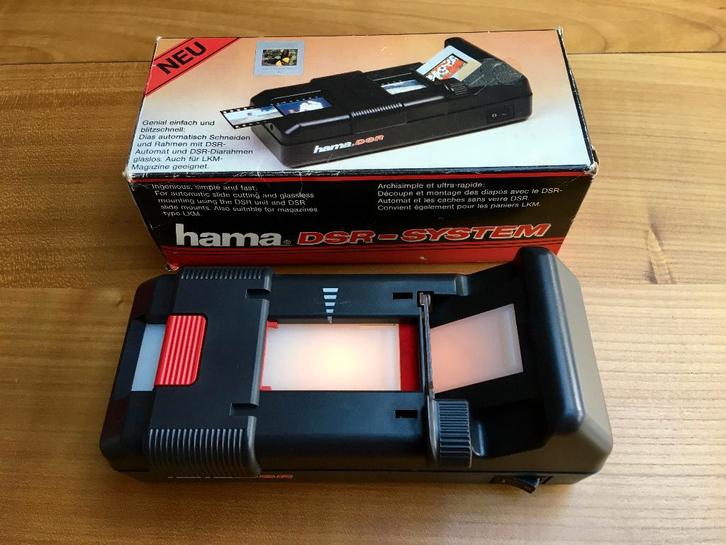 Hama DSR-systeem (voor op maat snijden/inramen van dia’s), Audio, Tv en Foto, Diaprojectors, Zo goed als nieuw, Met scherm, Ophalen