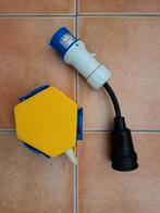 Verloopkabel met contrastekker en contactdoos, Caravans en Kamperen, Ophalen, Zo goed als nieuw