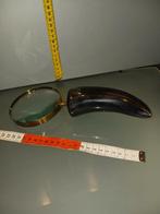 Vergrootglas met hoorn handvat, Hobby en Vrije tijd, Ophalen of Verzenden, Zo goed als nieuw, Vergrootglas of Loep