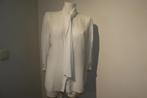 Elisabetta Franchi hagel witte blouse strik band hals IT 48