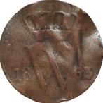 Nederland 1 cent 1863 (misslag, te dun muntplaatje), Ophalen of Verzenden, Koning Willem III, 1 cent, Losse munt