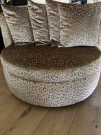 Draai fauteuil, loveseat goud velours, Huis en Inrichting, Fauteuils, Ophalen, Zo goed als nieuw, 75 tot 100 cm, 50 tot 75 cm