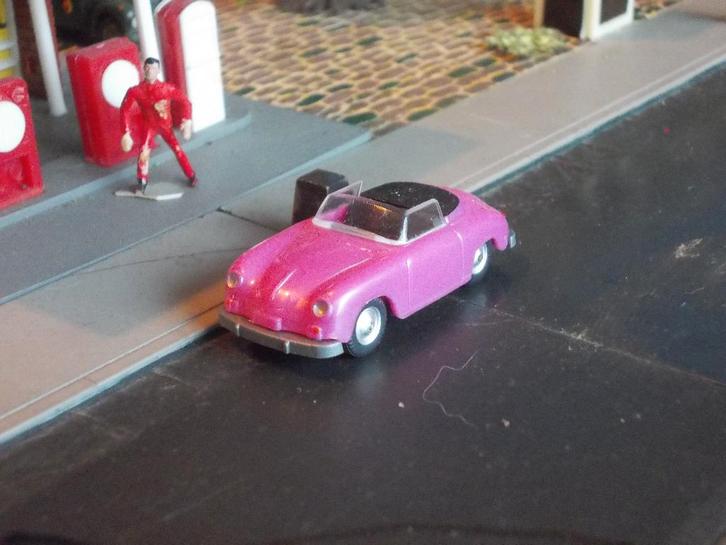 1949 split window Porsche 356 Cabrio IMU rose (Wiking Kopie), Hobby en Vrije tijd, Modelauto's | 1:87, Zo goed als nieuw, Auto