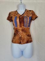 Grappig bruin damesshirt mt S merk Fans D'Eux Paris, Bruin, ., Ophalen of Verzenden, Zo goed als nieuw