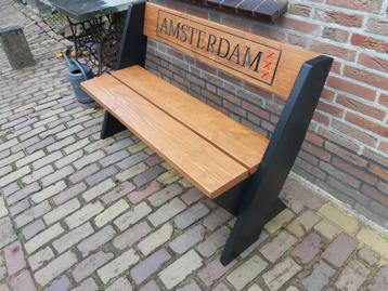 Stevige houten tuinbank Amsterdam  beschikbaar voor biedingen